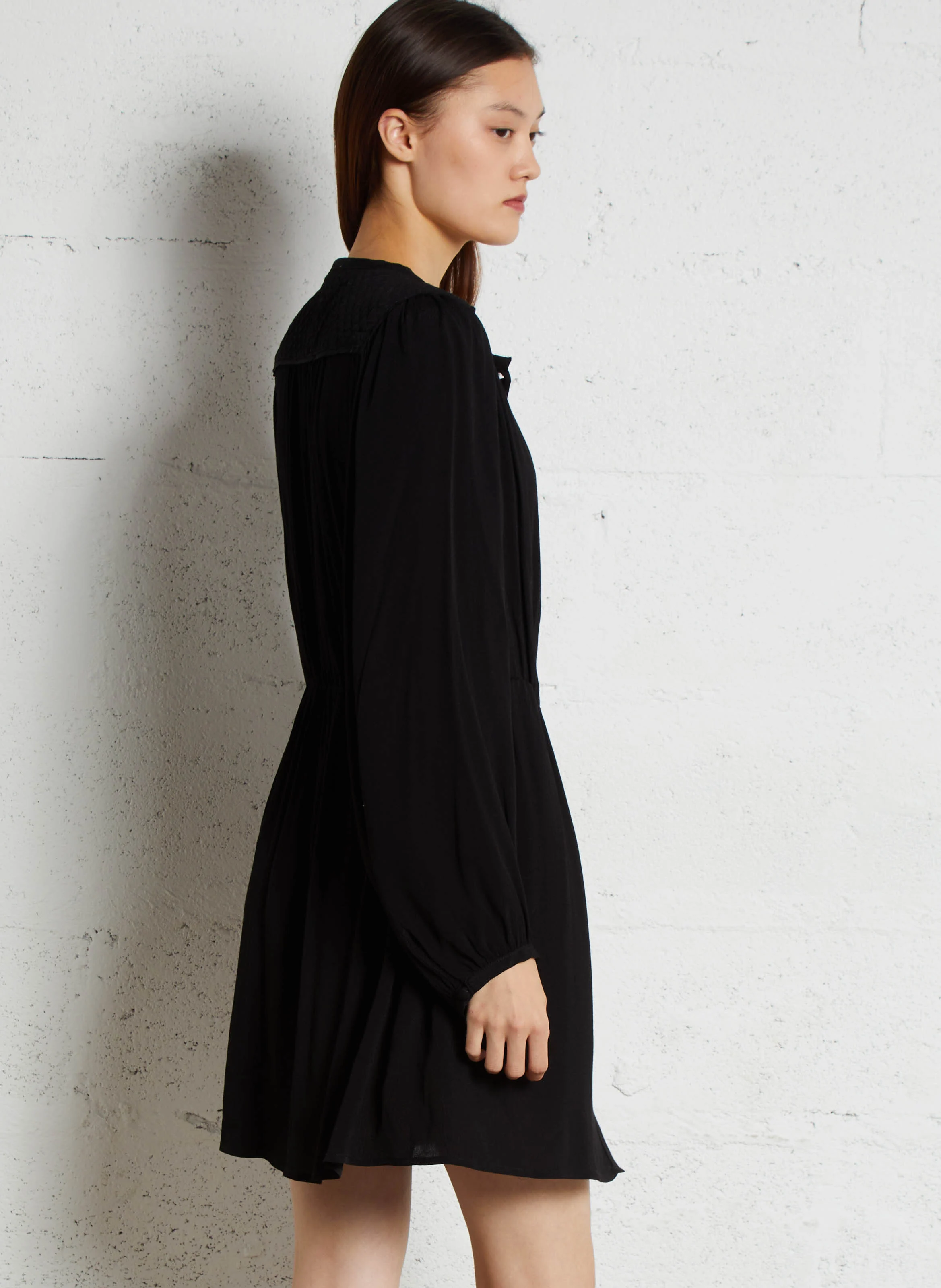 Robe boutonnée| Noir