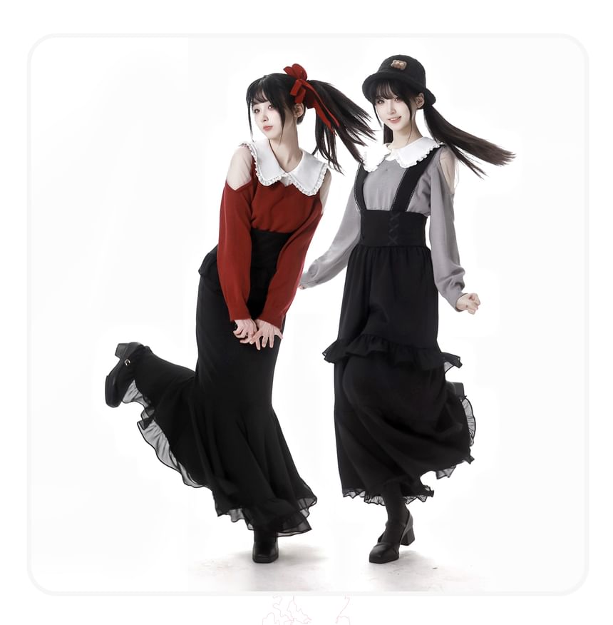 Florimi - Cropped trui met kraag