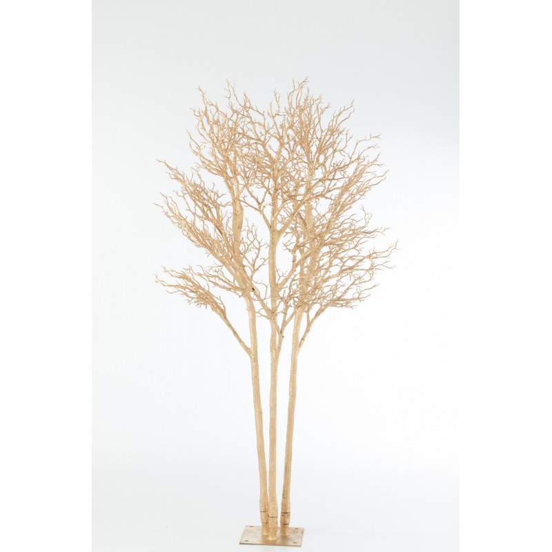 Arbre à branches nues en métal or 180x180x240 cm h240