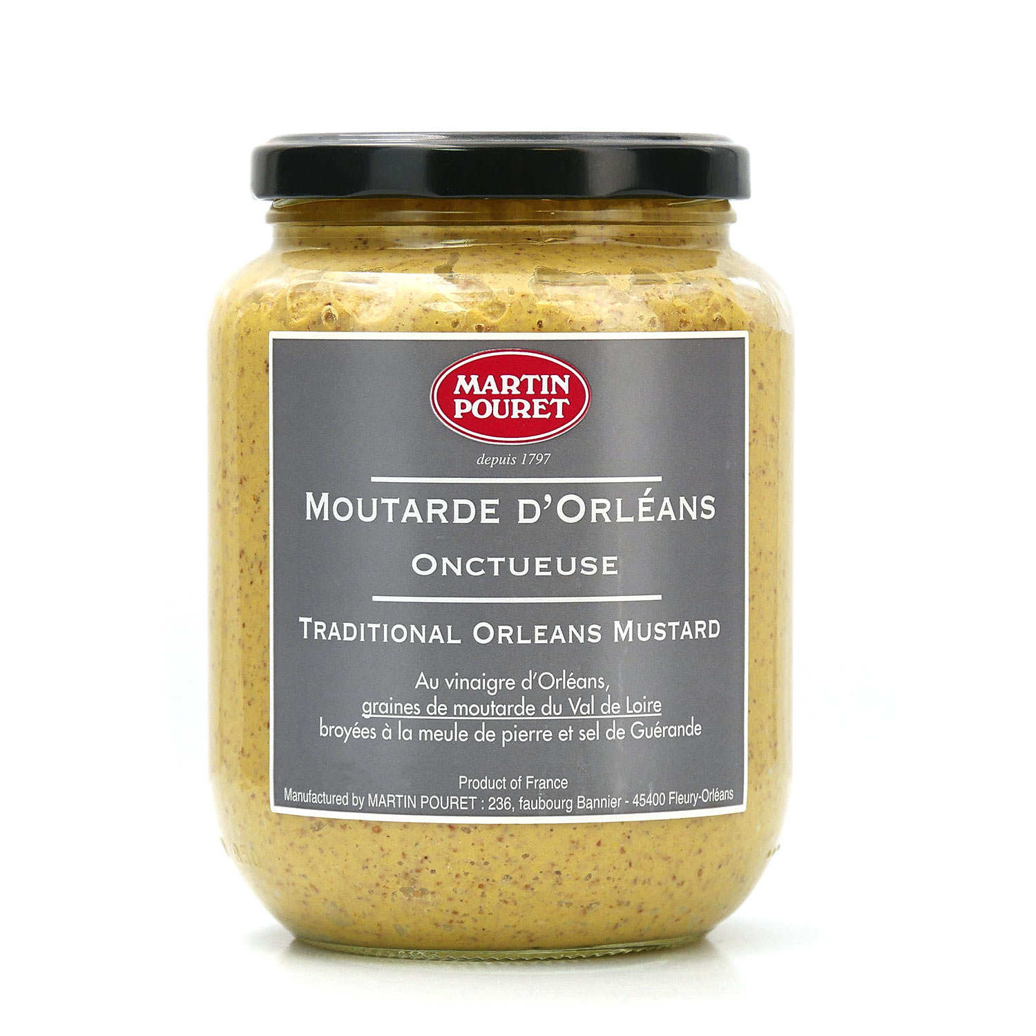 Moutarde d'Orléans onctueuse aux graines du Val de Loire - Format 850g