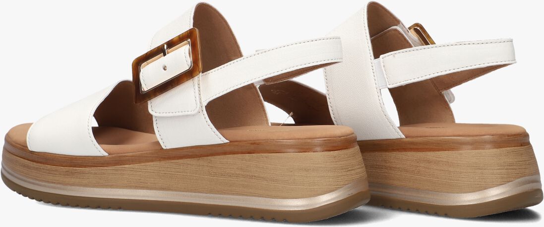 witte gabor platte sandalen 744