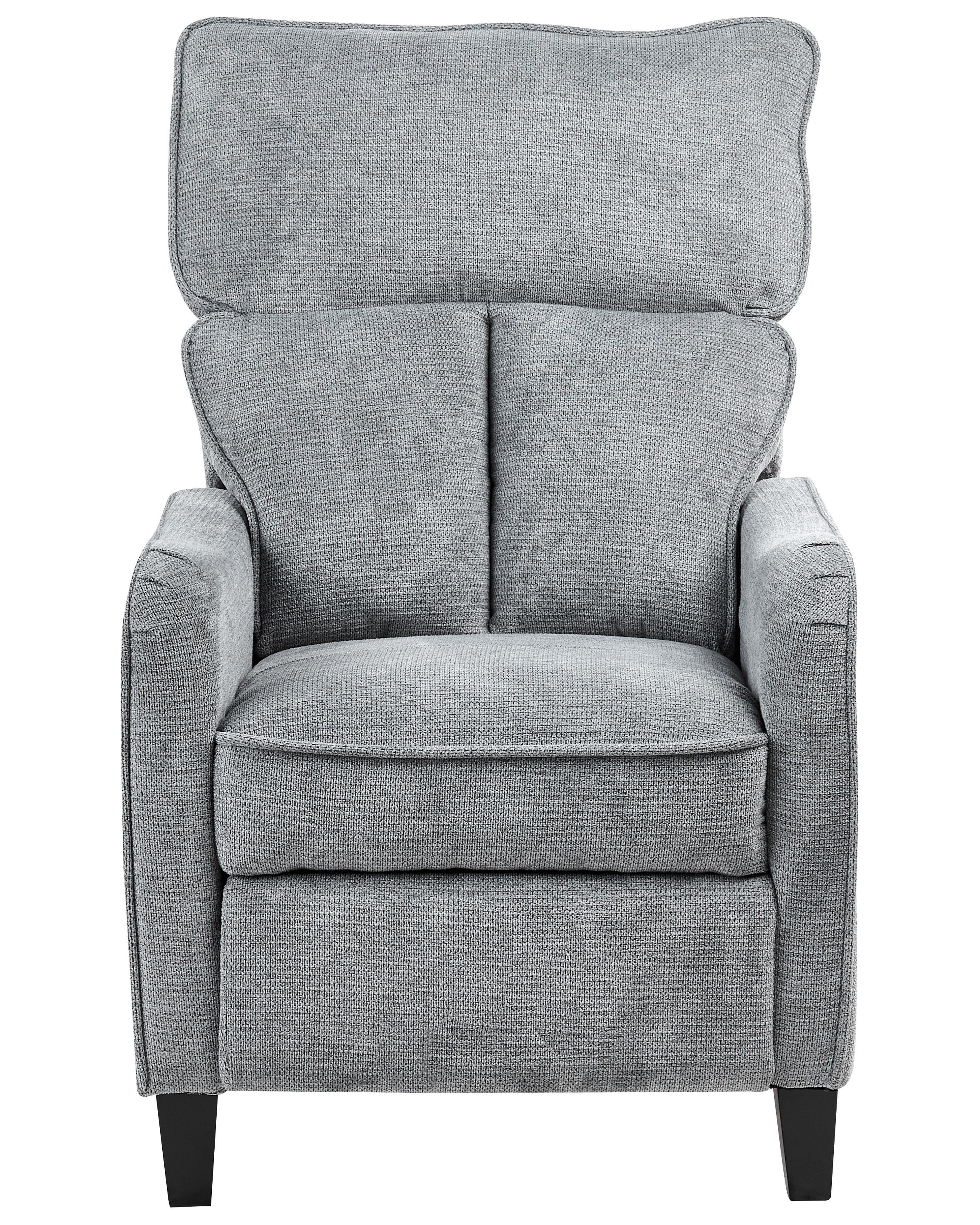 Relaxfauteuil ROYSTON inclusief voetensteun Stof Grijs