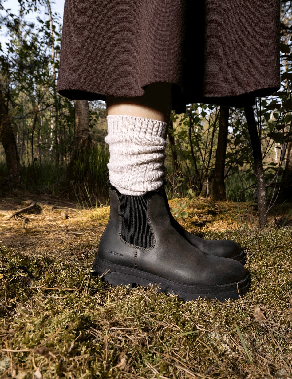 Glattleder Chelsea Boot
