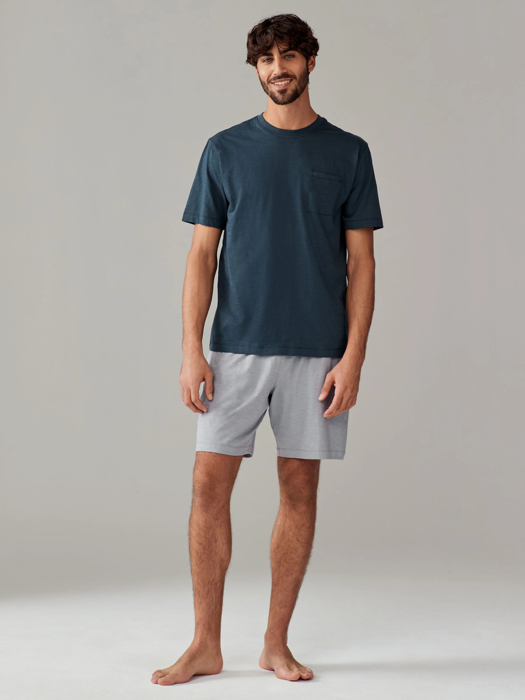 Blauw/paars - Korte jersey pyjama's verpakking van 2