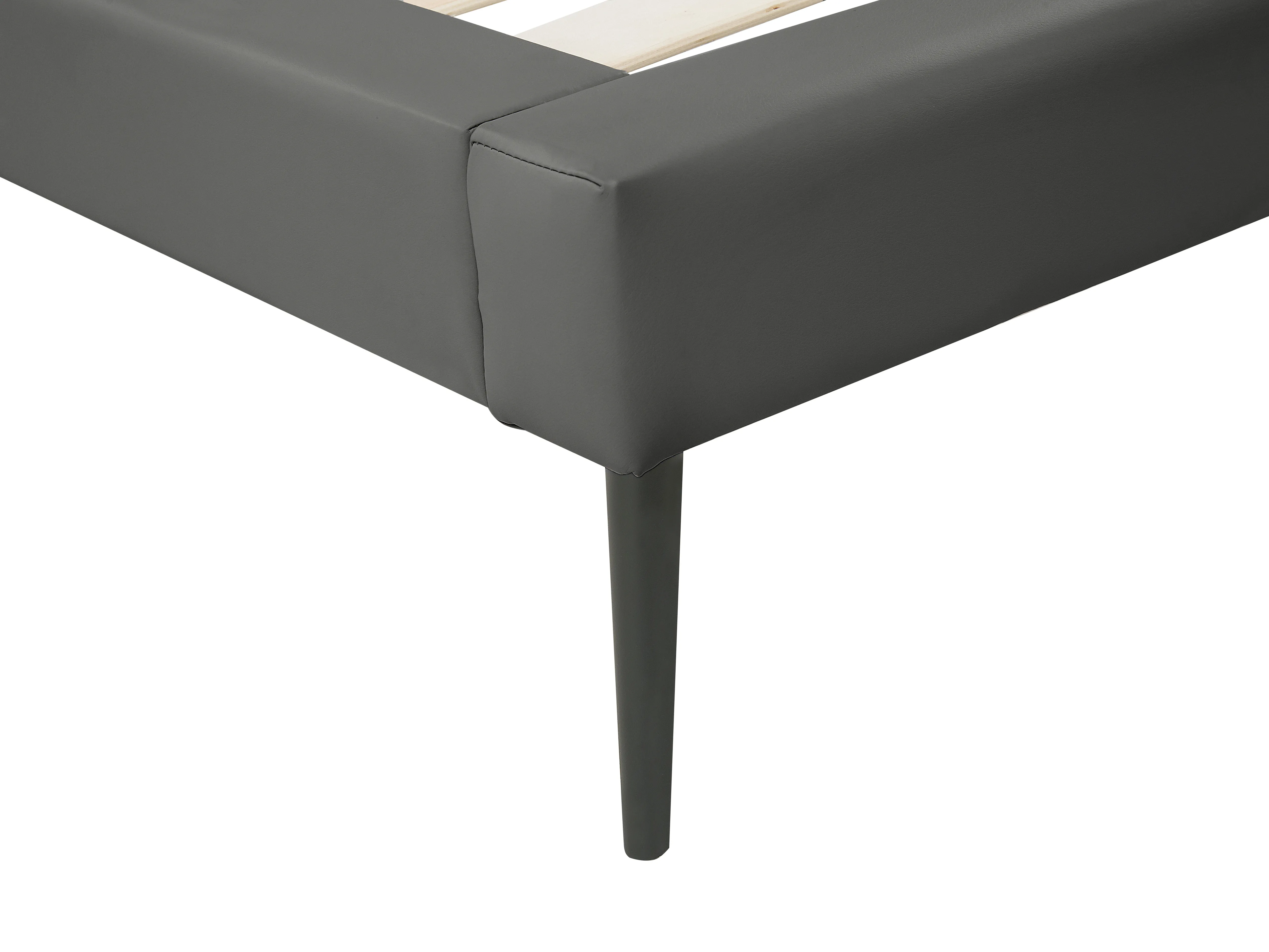 Bed Kunstleer ESSONNE 180 x 200 cm Grijs