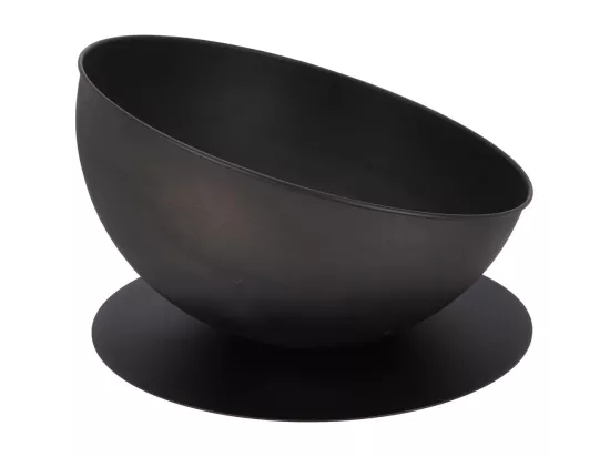 Braséro rond incliné sur disque en fer
