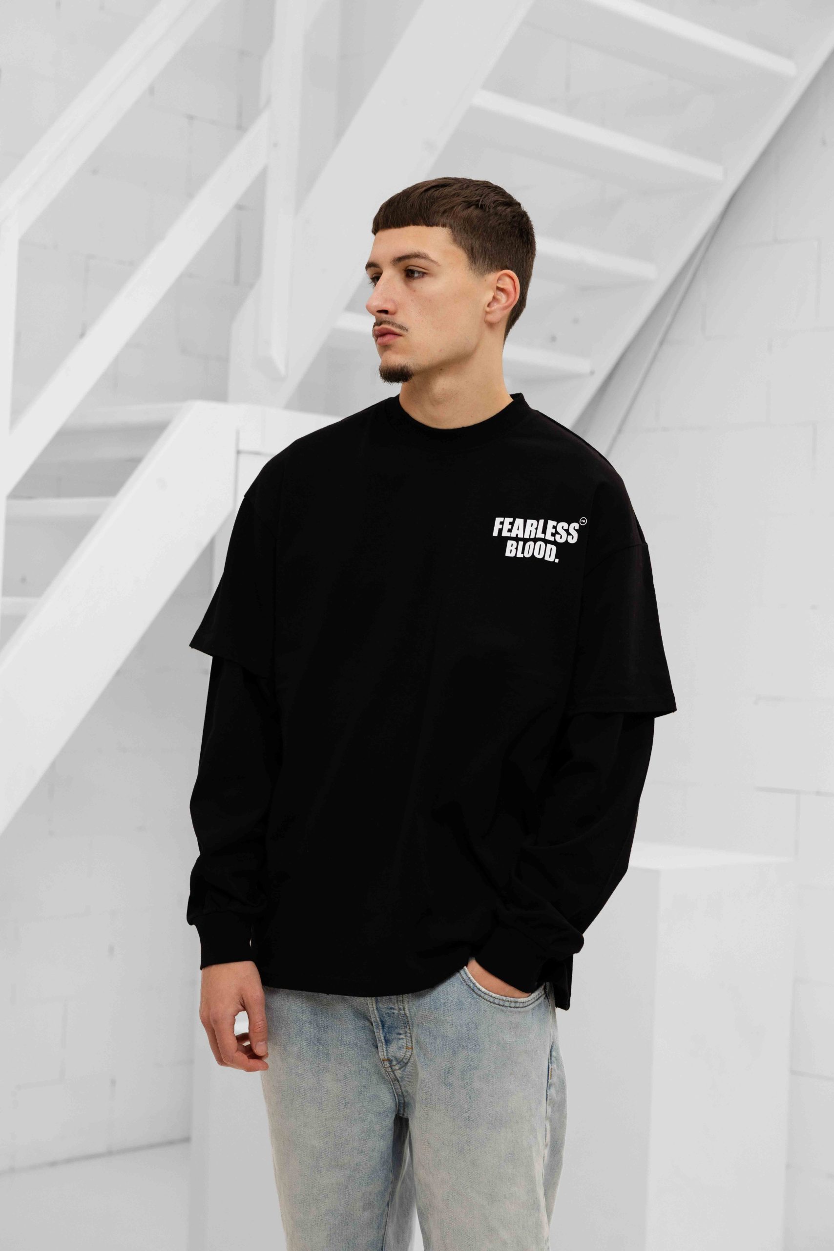 Fearless Blood Suprise Longsleeve Shirt Heren Zwart