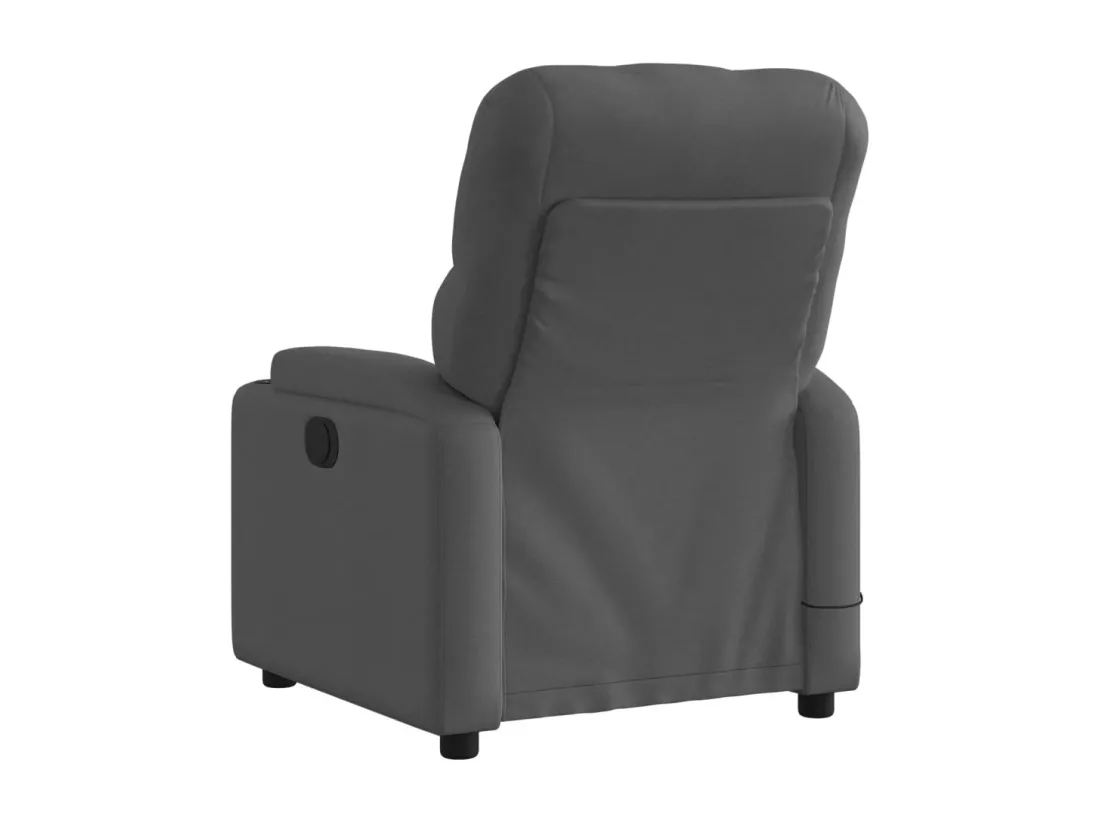 Fauteuil de massage inclinable Gris foncé Tissu