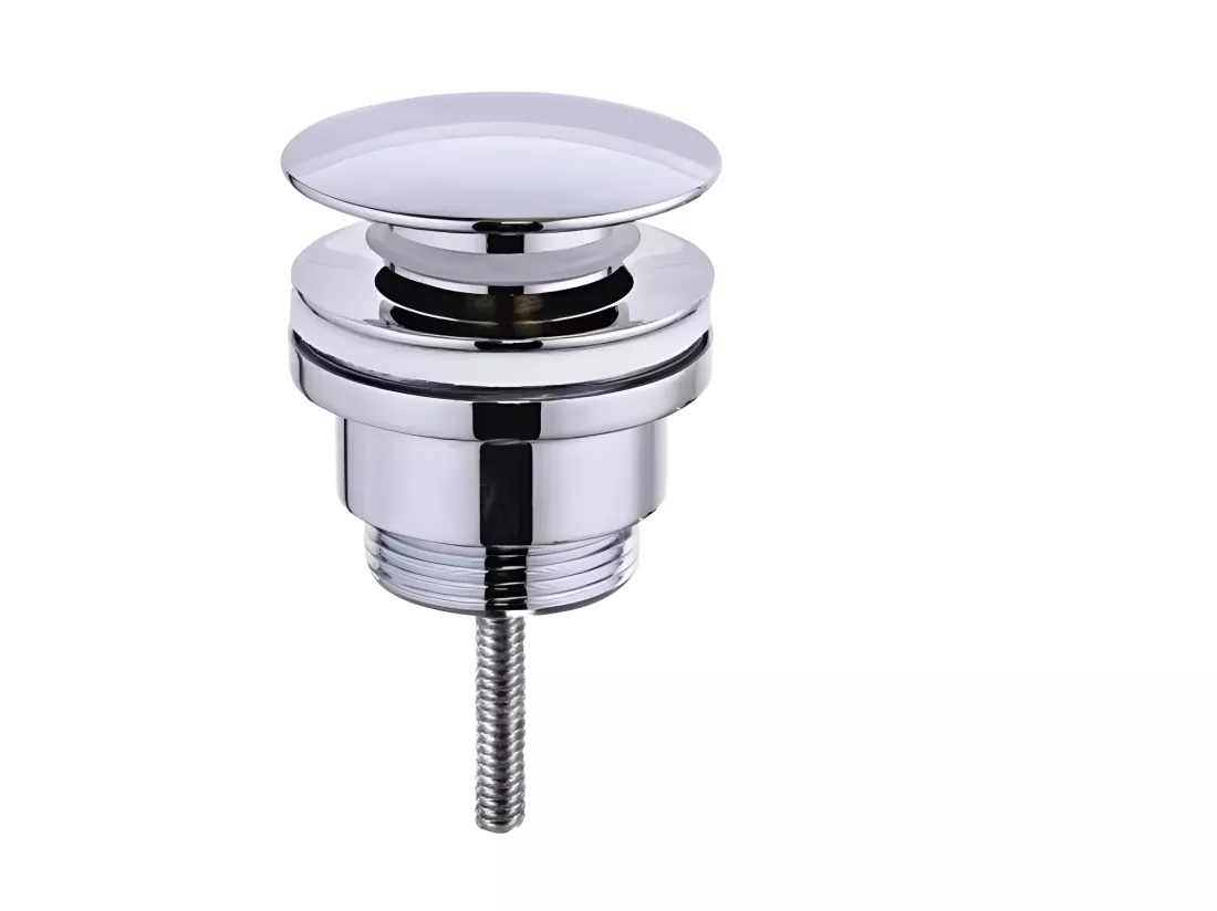 LuxuryBain- Bonde de lavabo, vasque, evier universelle chromée sans trop plein, bonde Pop Up (push-up) Automatique