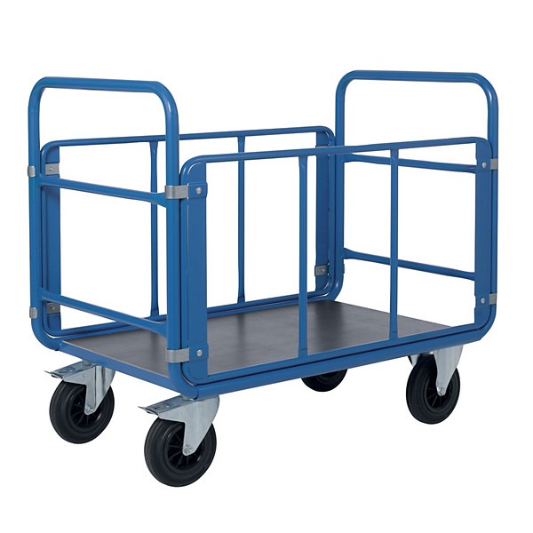 Chariot acier 2 dossiers + 2 ridelles, charge 500 kg