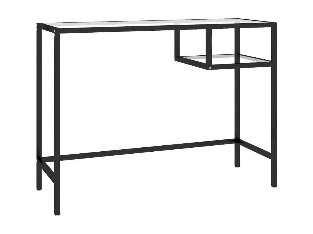 Bureau d'ordinateur Transparent 100x36x74 cm Verre
