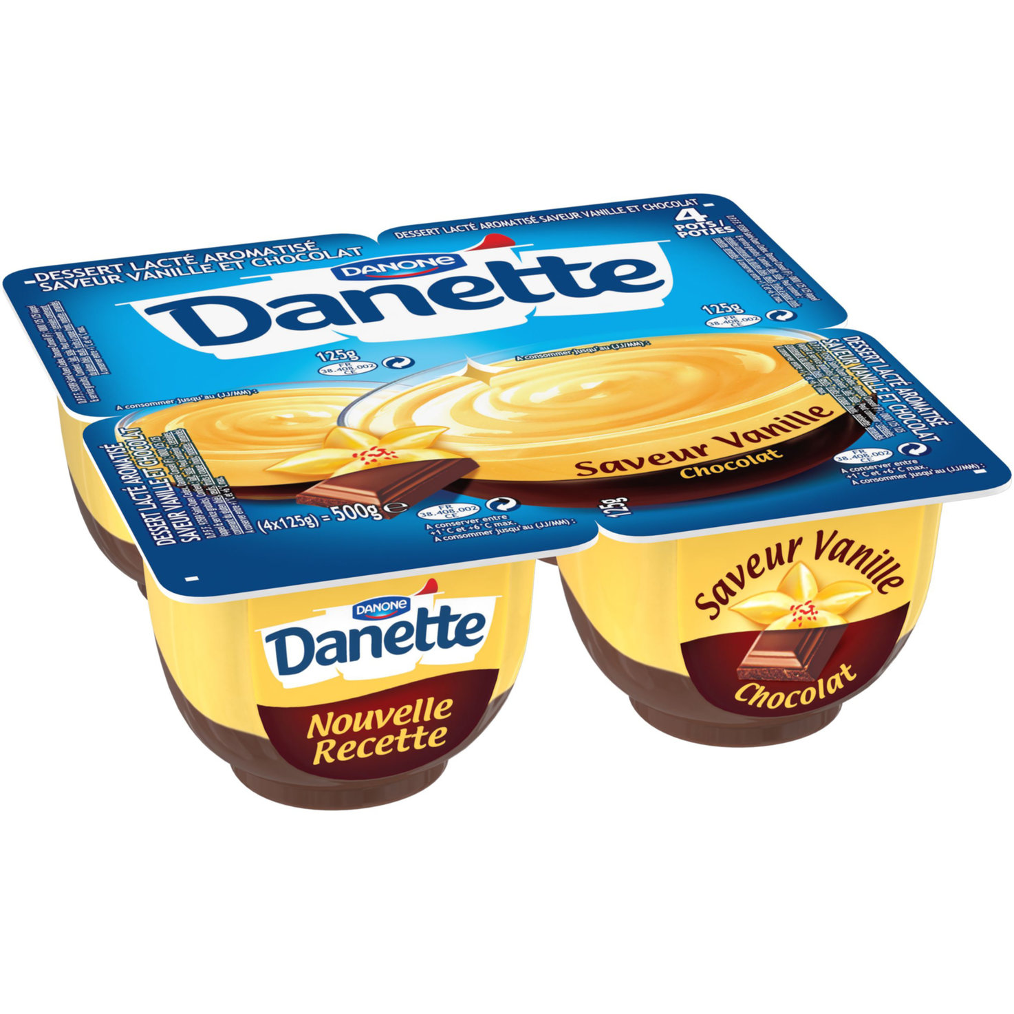 Danette Pudding Schoko & Vanille 4x125g