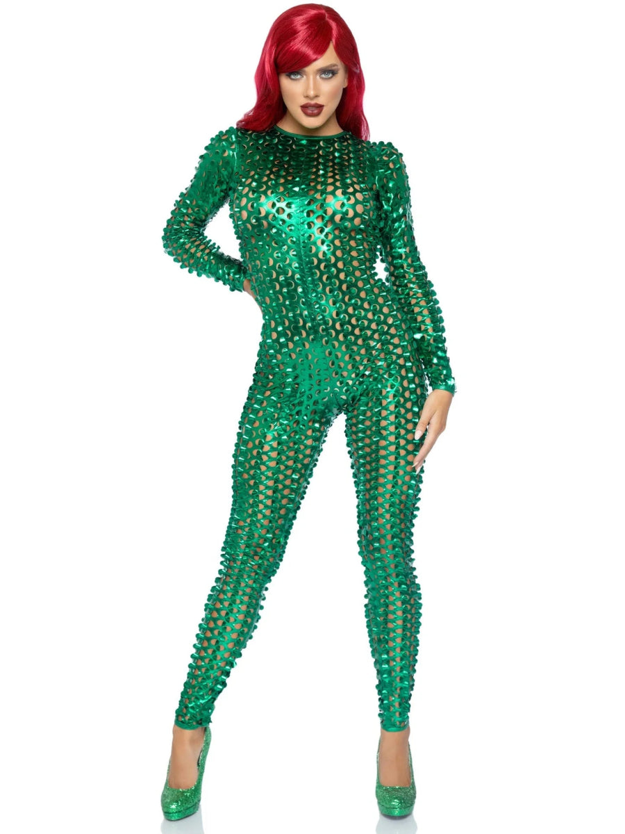Groene Catsuit Dames Leg Avenue