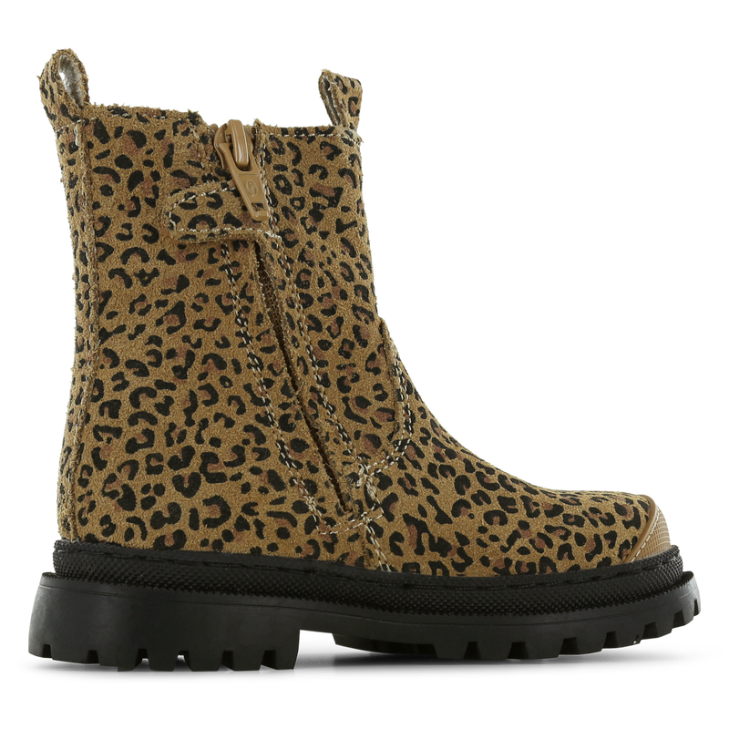 Shoesme cognac chelseaboot met panterprint Suède | Sale