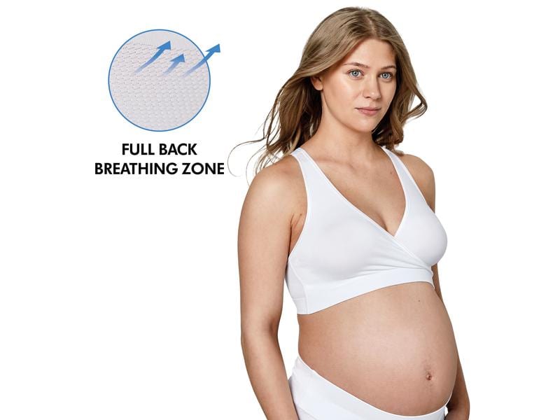 MEDELA Still- und Schlaf-BH Keep Cool Weiss Gr. M Atmungsaktiver Schlaf-BH für Schwangerschaft und Stillzeit