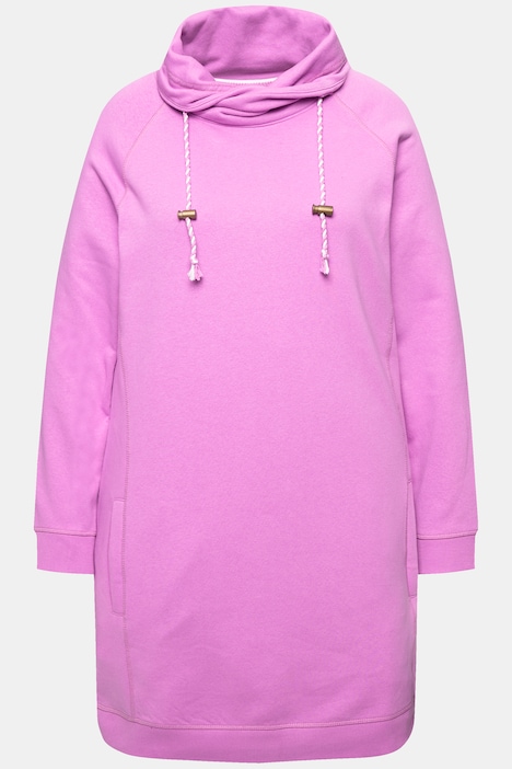 Sweatkleid, Stehkragen, Langarm, Taschen