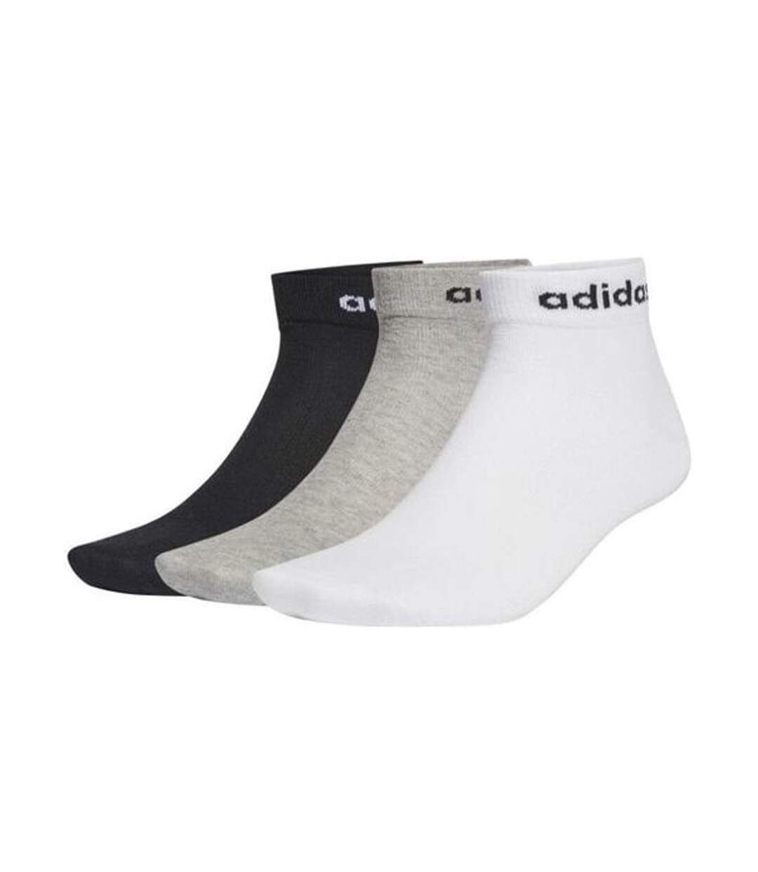 X3 Paires de Chaussettes Noir/Gris/Blanc Homme Adidas Ankle