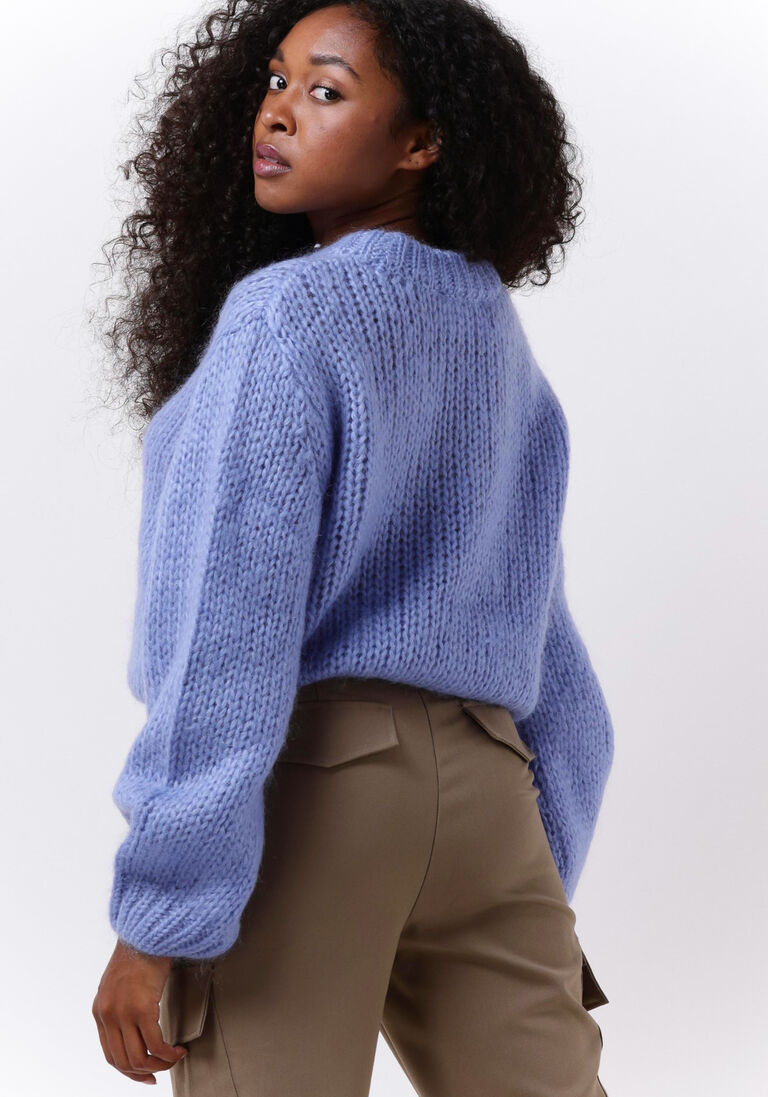 SELECTED FEMME blauwe selected femme trui suanne ls knit