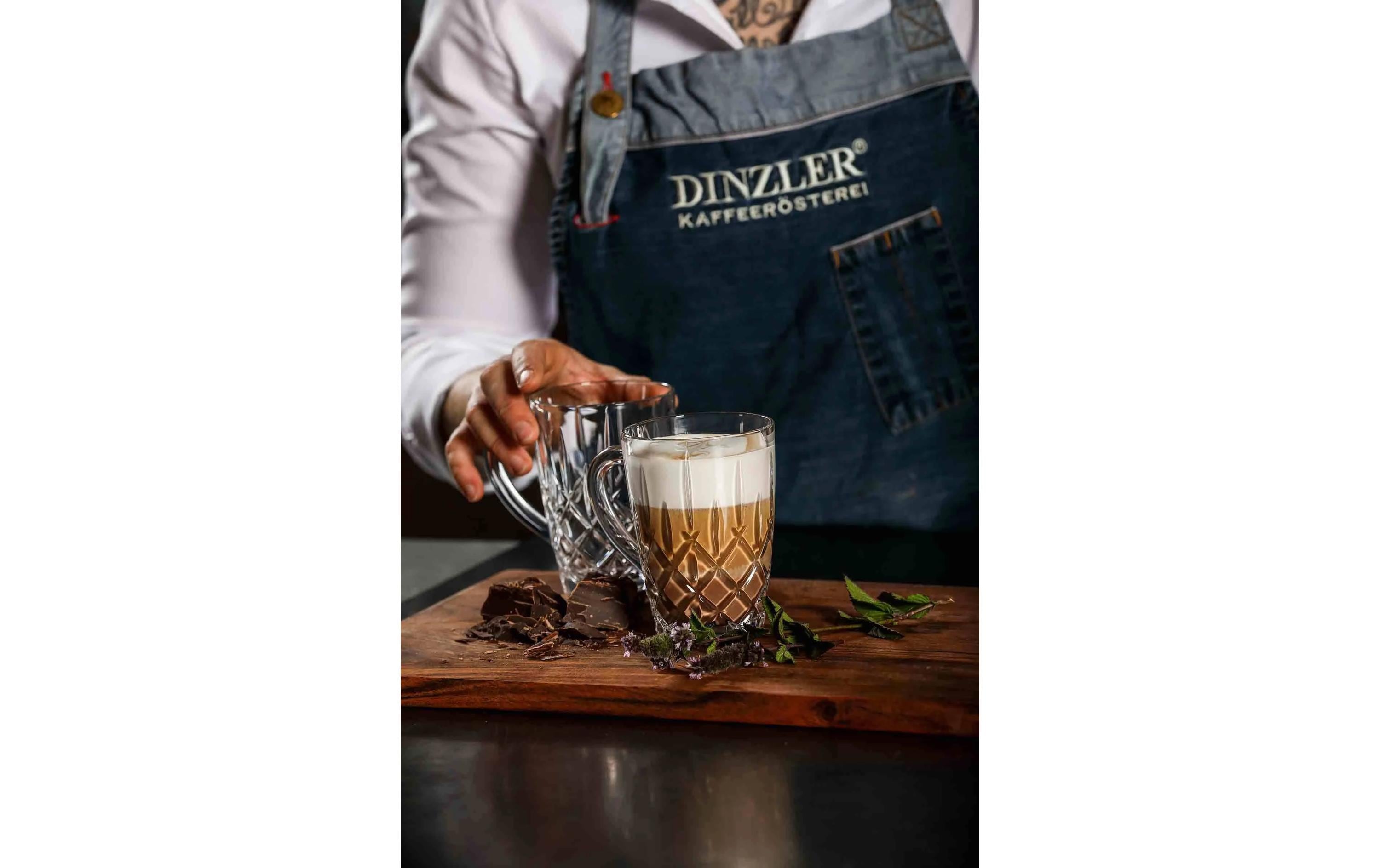 Kaffeetasse Noblesse Barista, 2 StückSet aus zwei transparenten Kaffeetassen aus Kristallglas