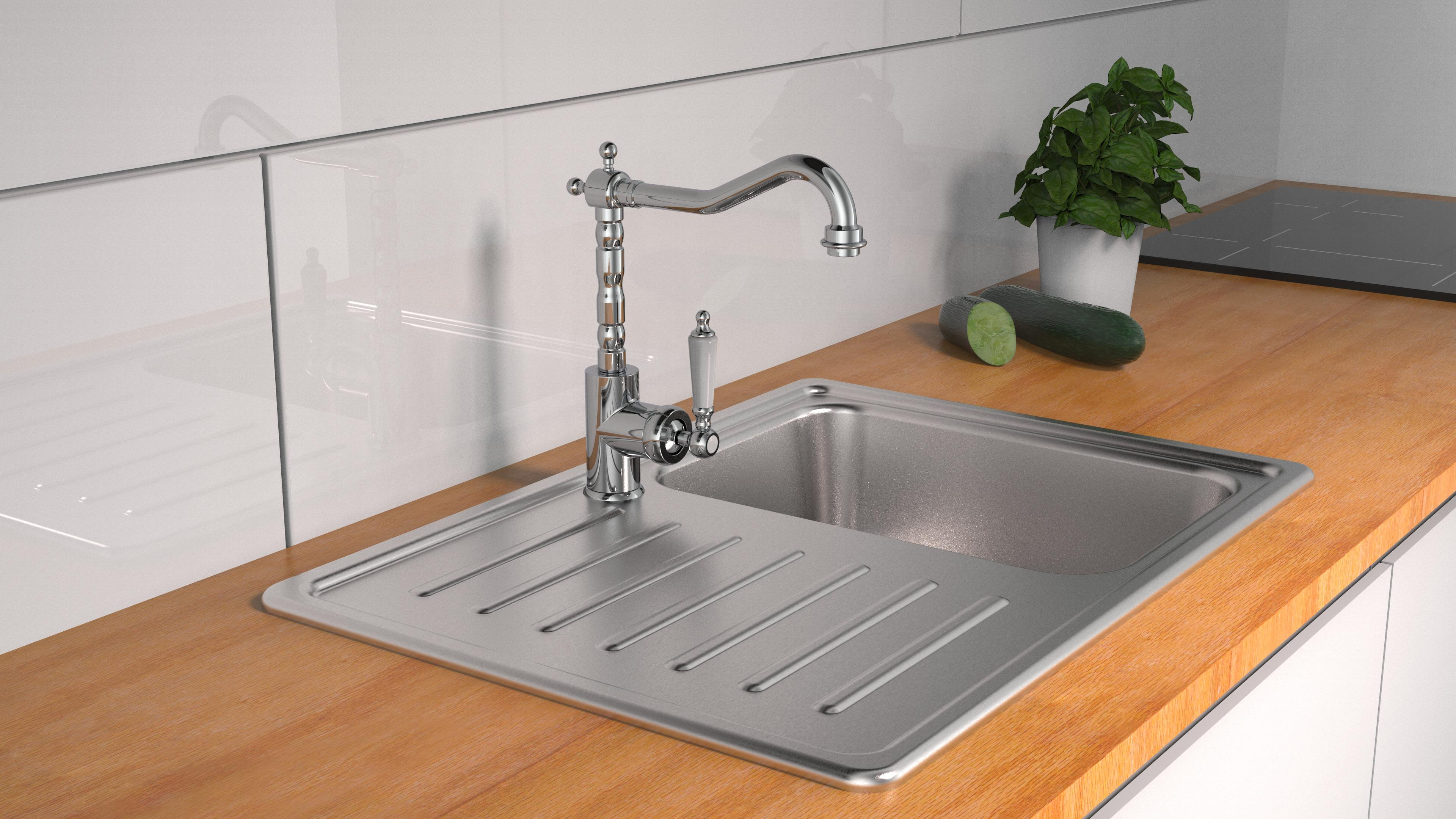 Schutte Old Style nostalgische keuken mengkraan met extra hoge uitloop