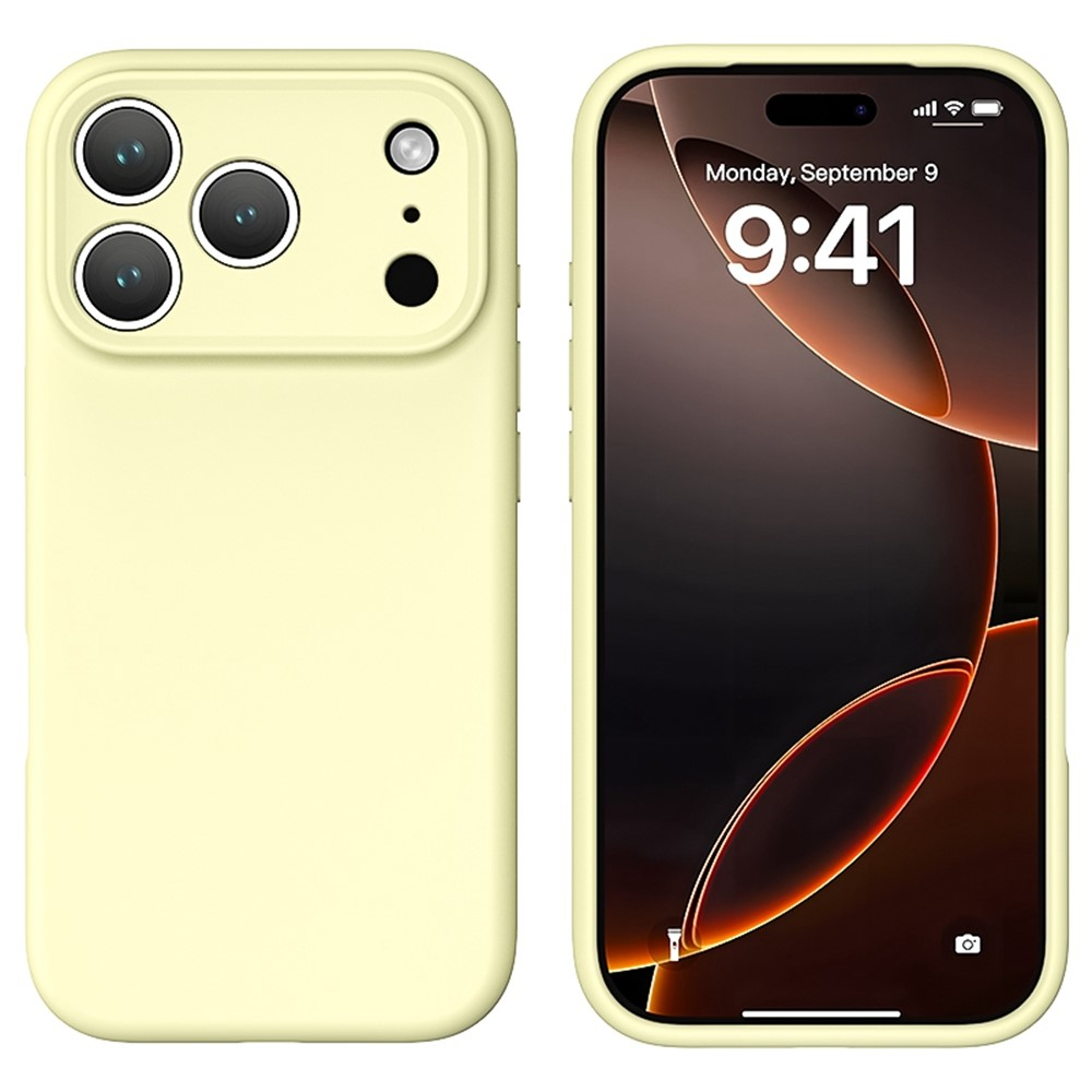 iPhone 17 Pro Max Silikon Case Hülle mit Kameraschutz - Beige
