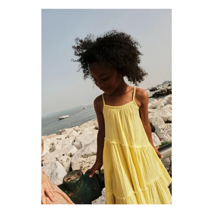 Hundred Pieces Robe en Gaze Coton Bio | Jaune pâle