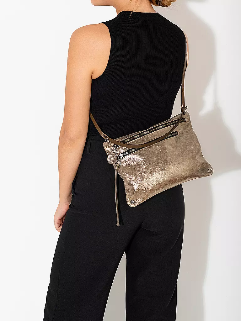 INA KENT Ledertasche - Umhängetasche MOONLIT ed.2 silber