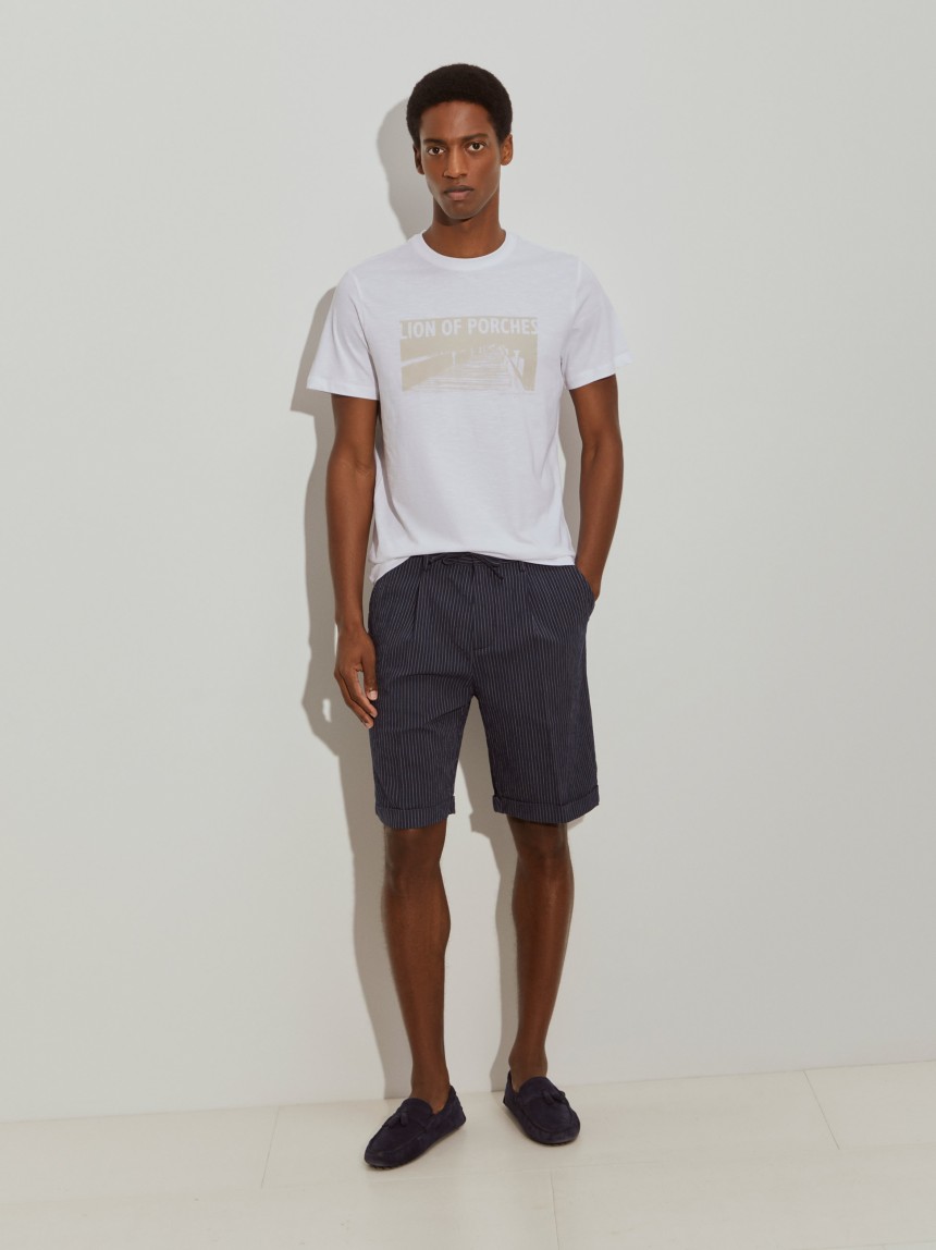 T-shirt de algodão com estampado