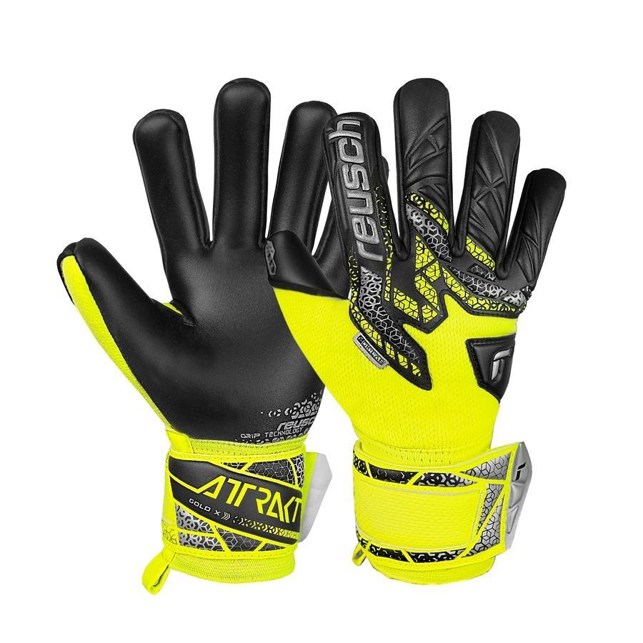 Reusch Gants de Gardien Attrakt Gold X NC GK:LAB - Jaune/Argenté/Noir Enfant