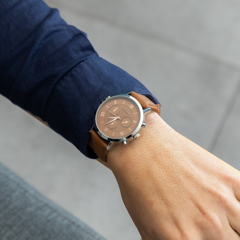 Montre Homme GIORGIO bracelet Cuir Marron