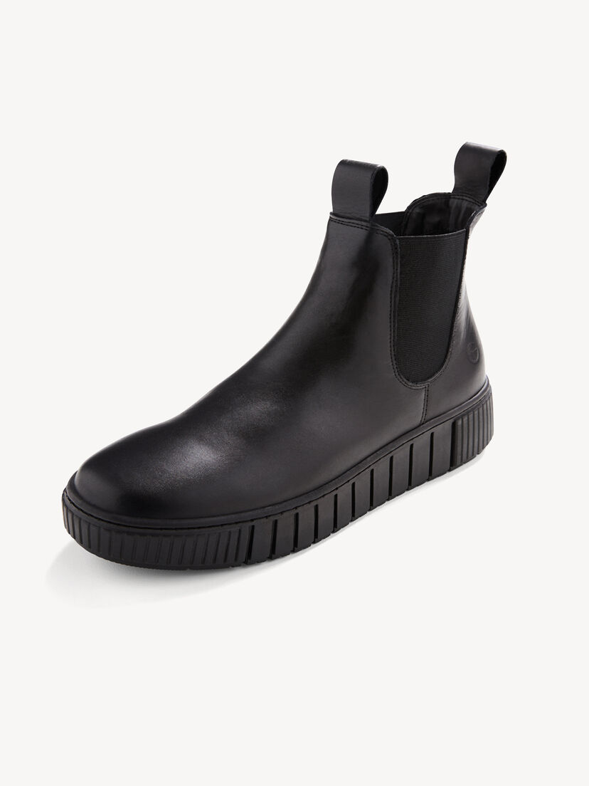 Leren Chelseaboot - zwart