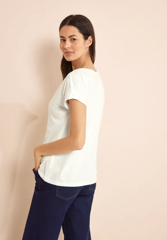 T-Shirt mit Wording - off white