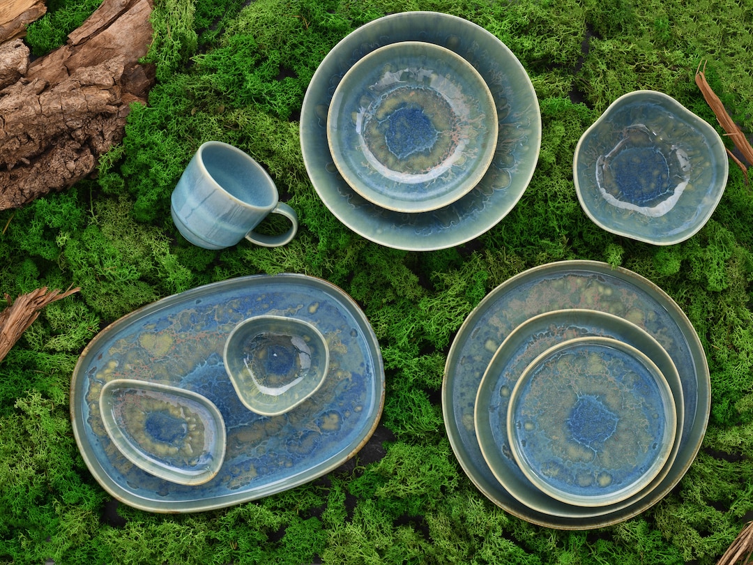 CreaTable Speiseteller YUKI 6er Set 28 cm Hochwertiges Steinzeug