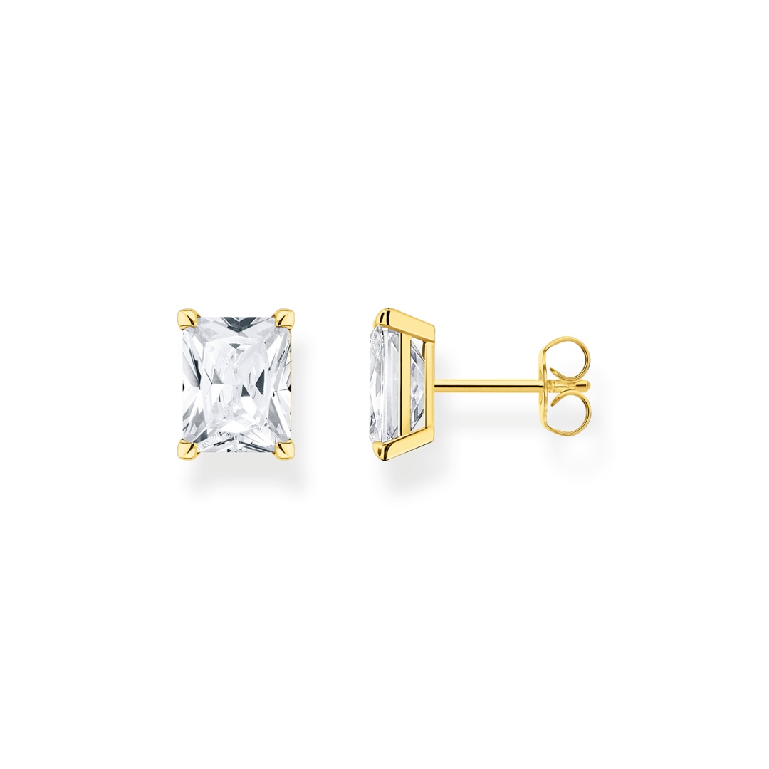 Thomas Sabo Ohrstecker weisser Stein gold