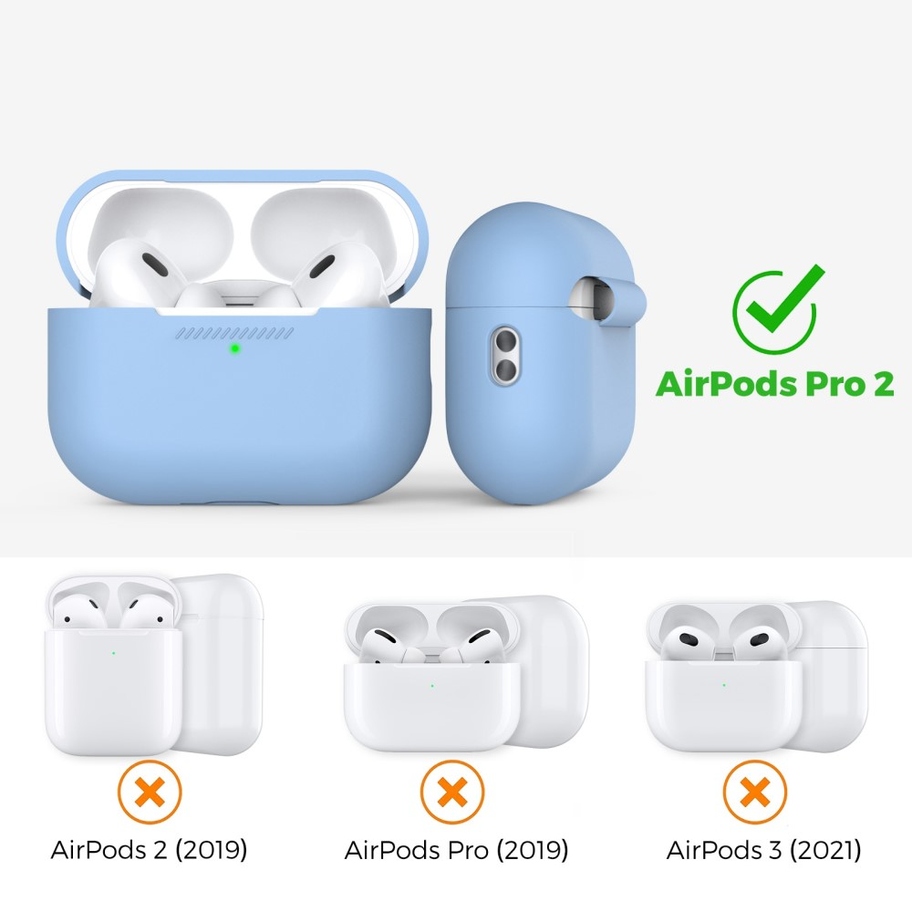 AirPods Pro 2 / AirPods Pro Silikon Schutzhülle Abdeckung mit Handschlaufe - Hellblau