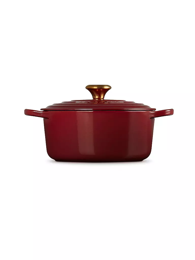 LE CREUSET Bräter rund SIGNATURE 24cm Garnet dunkelrot