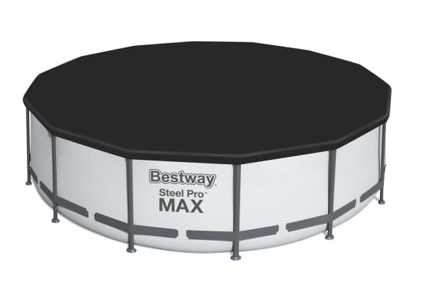Bestway 5612X, 15232 l, Innrammet basseng, Barn og voksne, Stige, Grå, Hvit, 54 kg, Diameter 427 cm, Høyde 122 cm