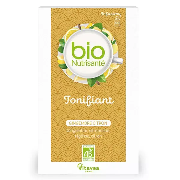 Vitavea - BioNutrisanté - Infusion gingembre citron Tonifiant - 20 sachets