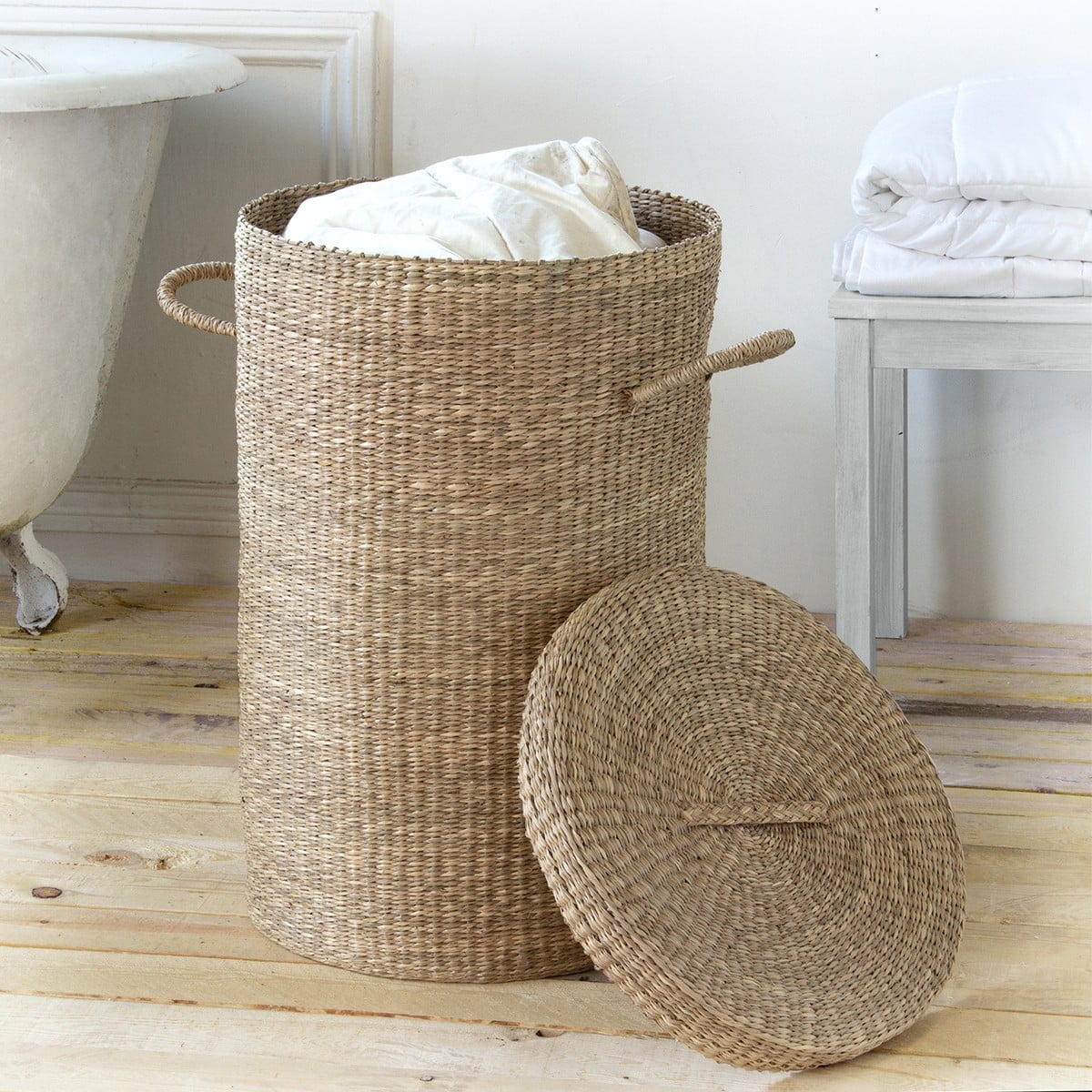 Calicosy - Zeebies Wasmand - Natuurlijke - H60 cm
