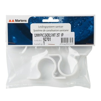 Martens zadel PVC wit 32 mm 2 stuks