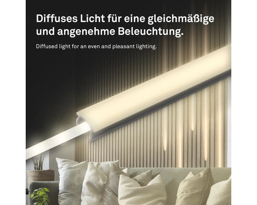 Pimp je Panel LED Stripe Extension Set aan/uit 500 lm 3000 K 2,6 m 230V geschikt voor akoestische panelen