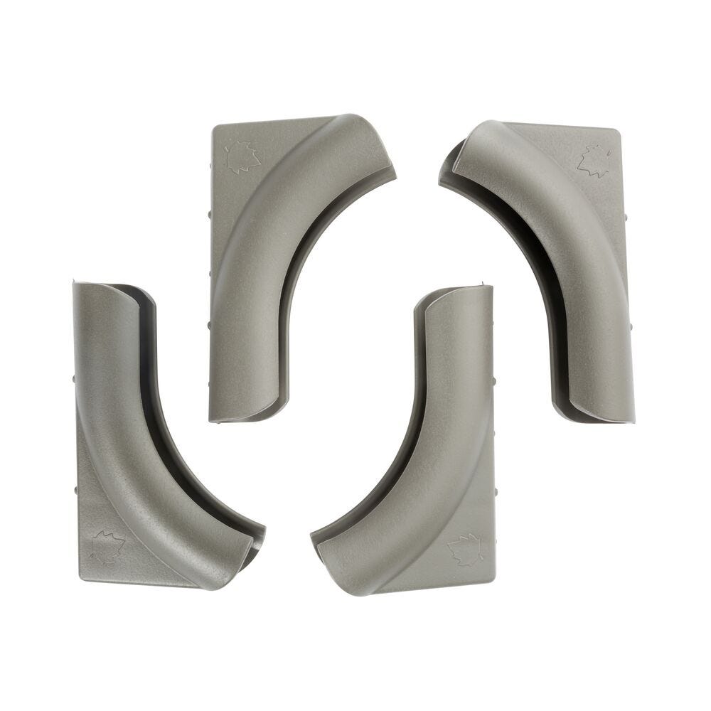 Bodenschonerset (x4) Alu Cham/Cham Elips/Victoria Polymer Grau Anthracite