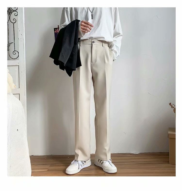 Macho - Middelhoge effen rechte broek