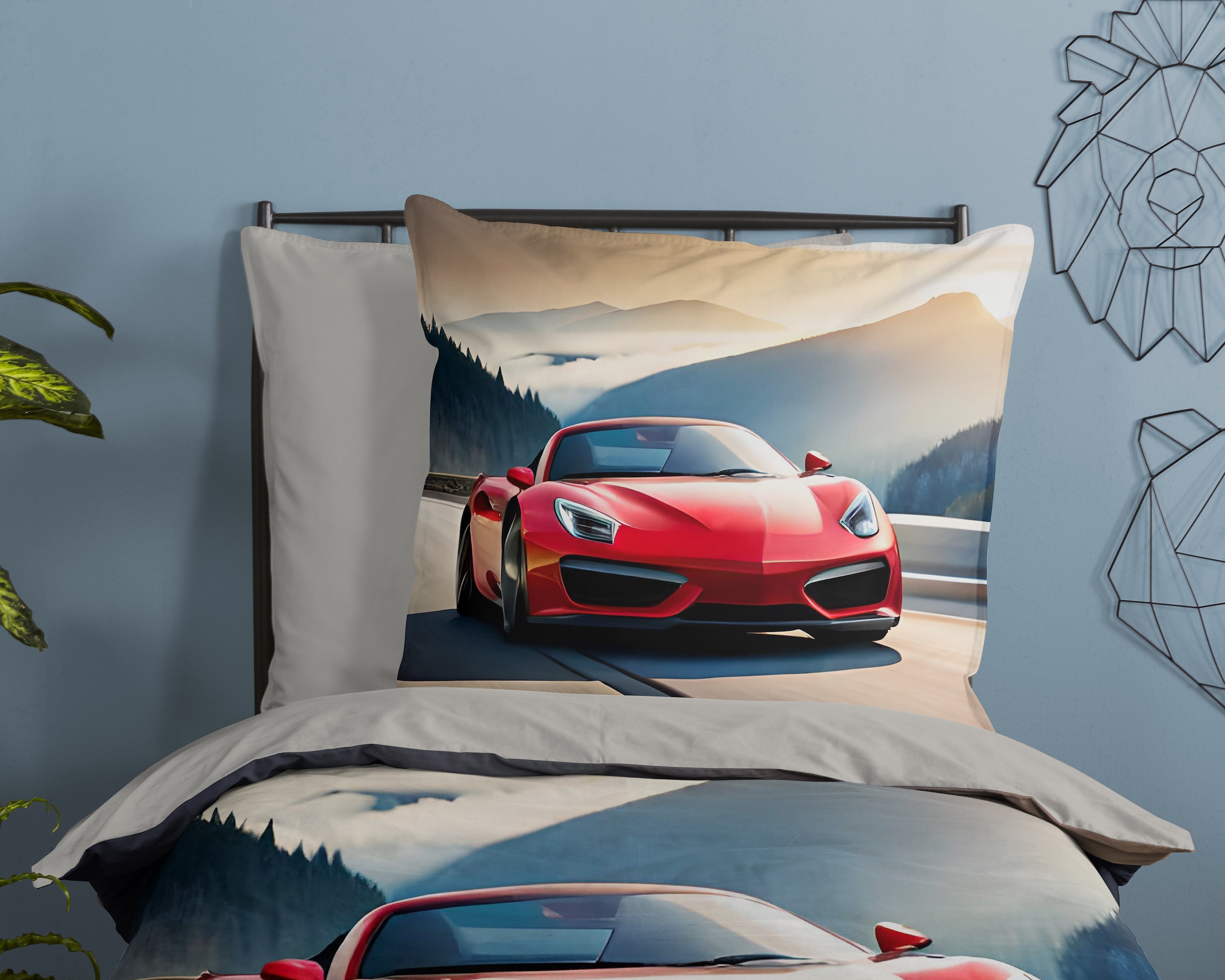 good morning Babybettwäsche »Cabrio« 2 Stk. tlg. Baumwolle, Renforcé, 135x200, 2 Teilig, Wendeoptik, Kind, Junge, Auto
