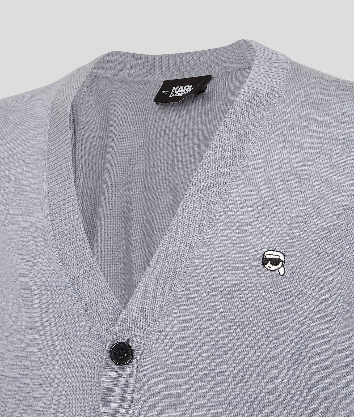 CARDIGAN EN LAINE MÉRINOS KARL IKONIK