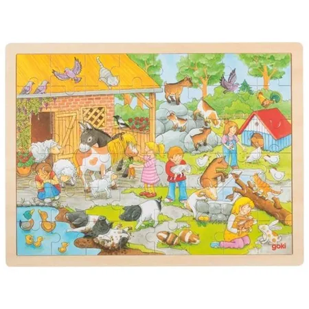 goki Einlegepuzzle Streichelzoo, 48 Teile