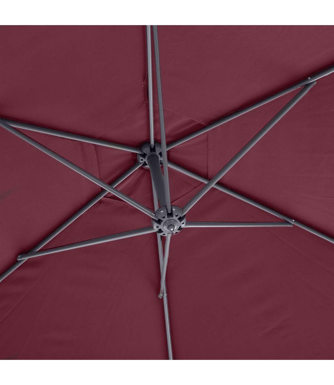 Parasol déporté rond Janeiro - Diam. 300 cm - Bordeaux