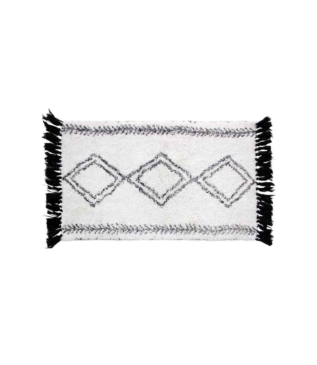 Tapis de Bain à Franges Freya 50x80cm Blanc