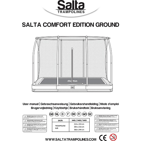 Salta Comfort Edition inground havetrampolin 366 x 244 cm
