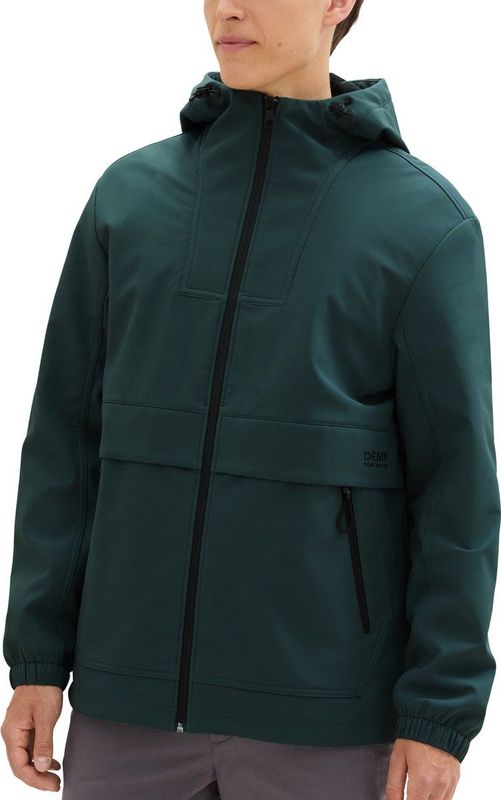 Tom Tailor Denim - Softshell Jack - Groen - 100% Polyester